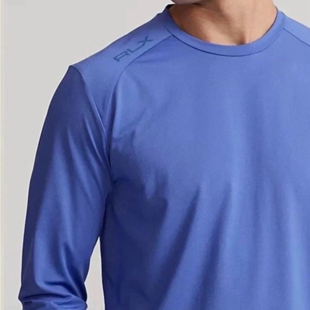 NWT RLX Ralph Lauren Blue long sleeve golf performance shirt XL $128